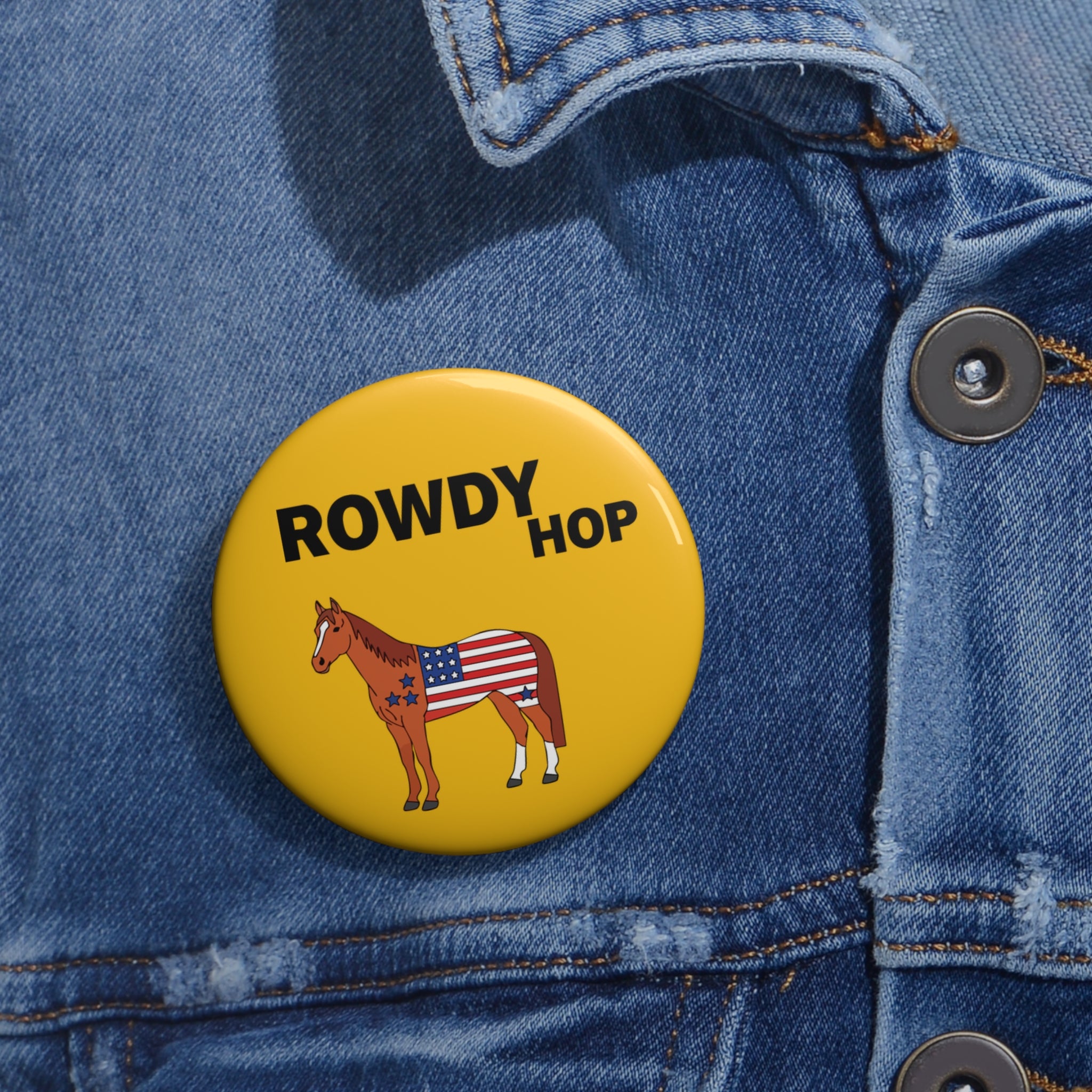 Rowdy Hop Pin Button